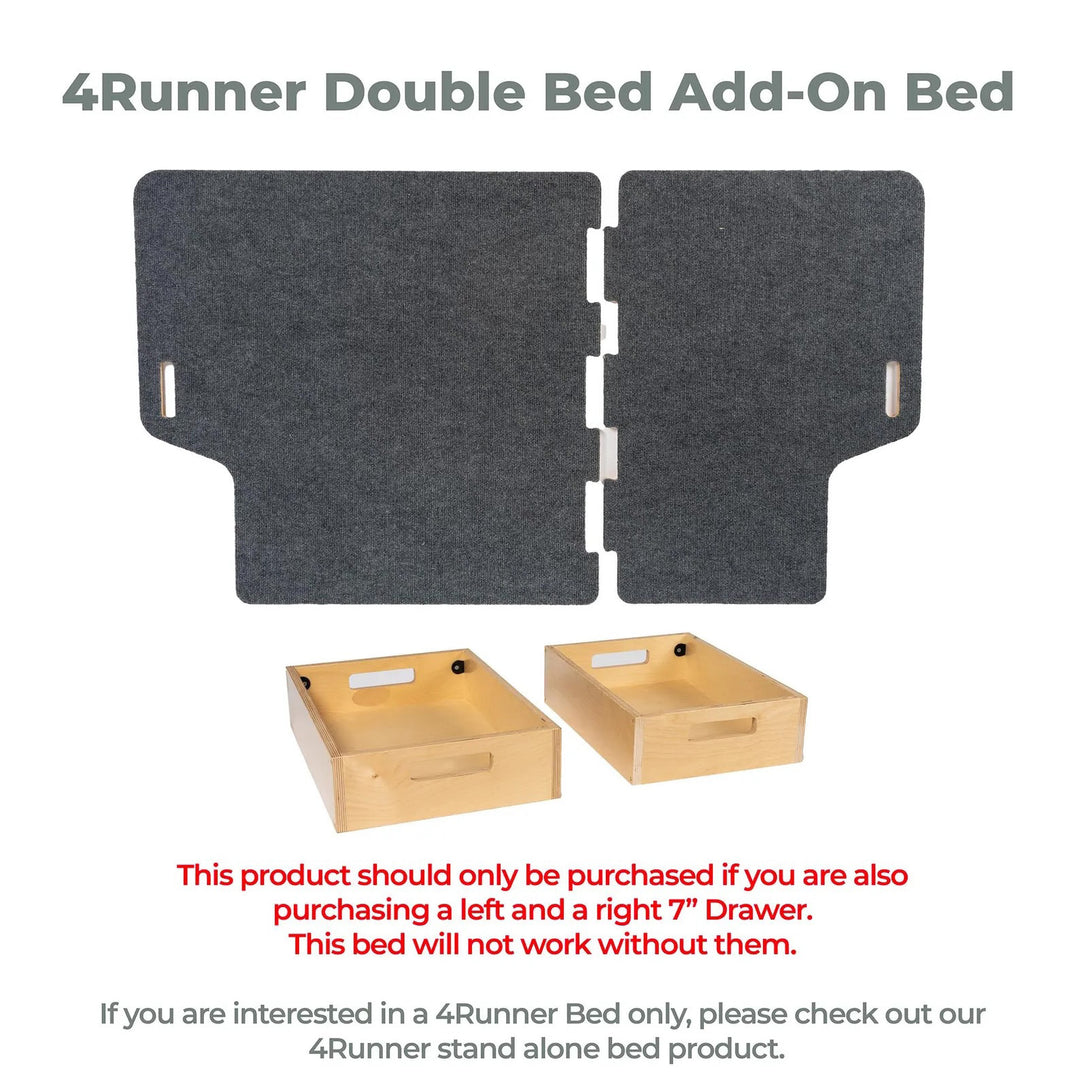 4Runner Camping System | Camping Drawers, Add-on bed, Full-kit, Single-Bed Kit