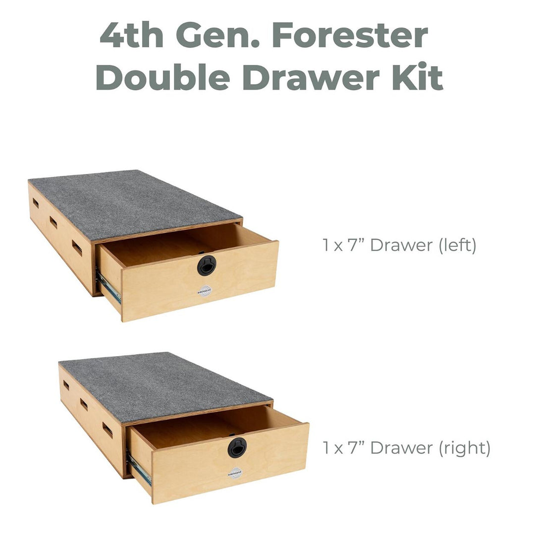 Subaru 4th Generation ('14-'18) Forester Camping System | Camping Drawers, Add-on bed, Full-kit, Single-Bed Kit