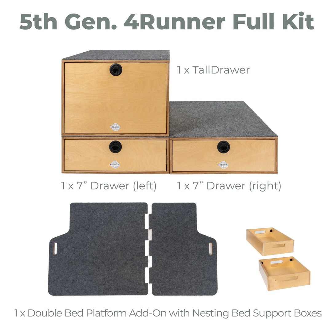4Runner Camping System | Camping Drawers, Add-on bed, Full-kit, Single-Bed Kit