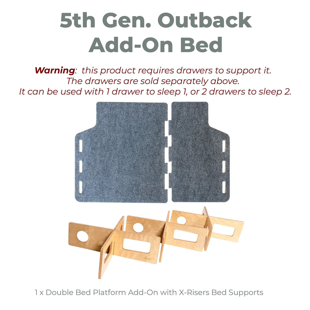 Subaru 5th Generation Outback Camping System ('14-'19) | Camping Drawers, Add-on bed, Full-kit, Single-Bed Kit