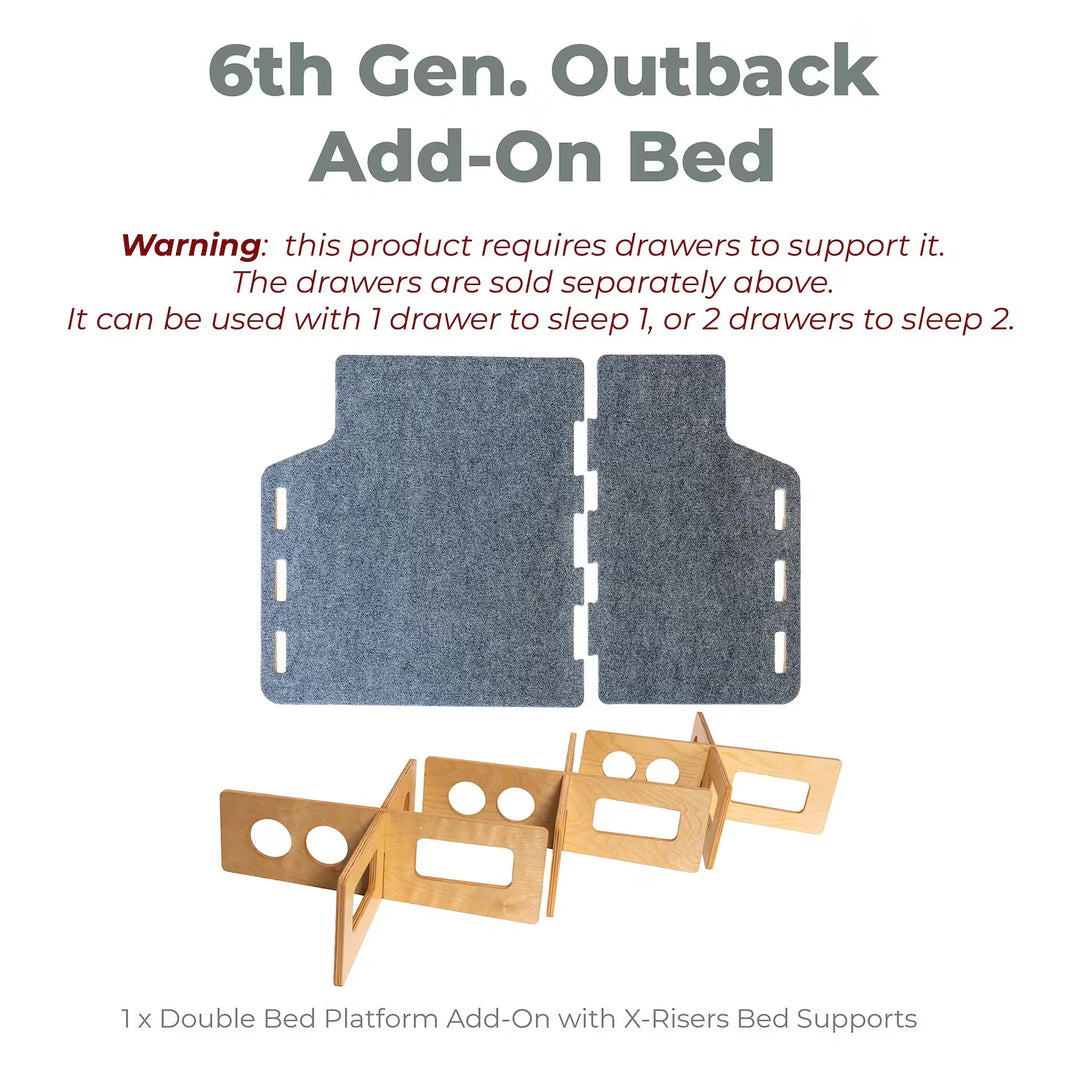 Subaru 6th Generation Outback Camping System ('20-'25) | Camping Drawers, Add-on bed, Full-kit, Single-Bed Kit
