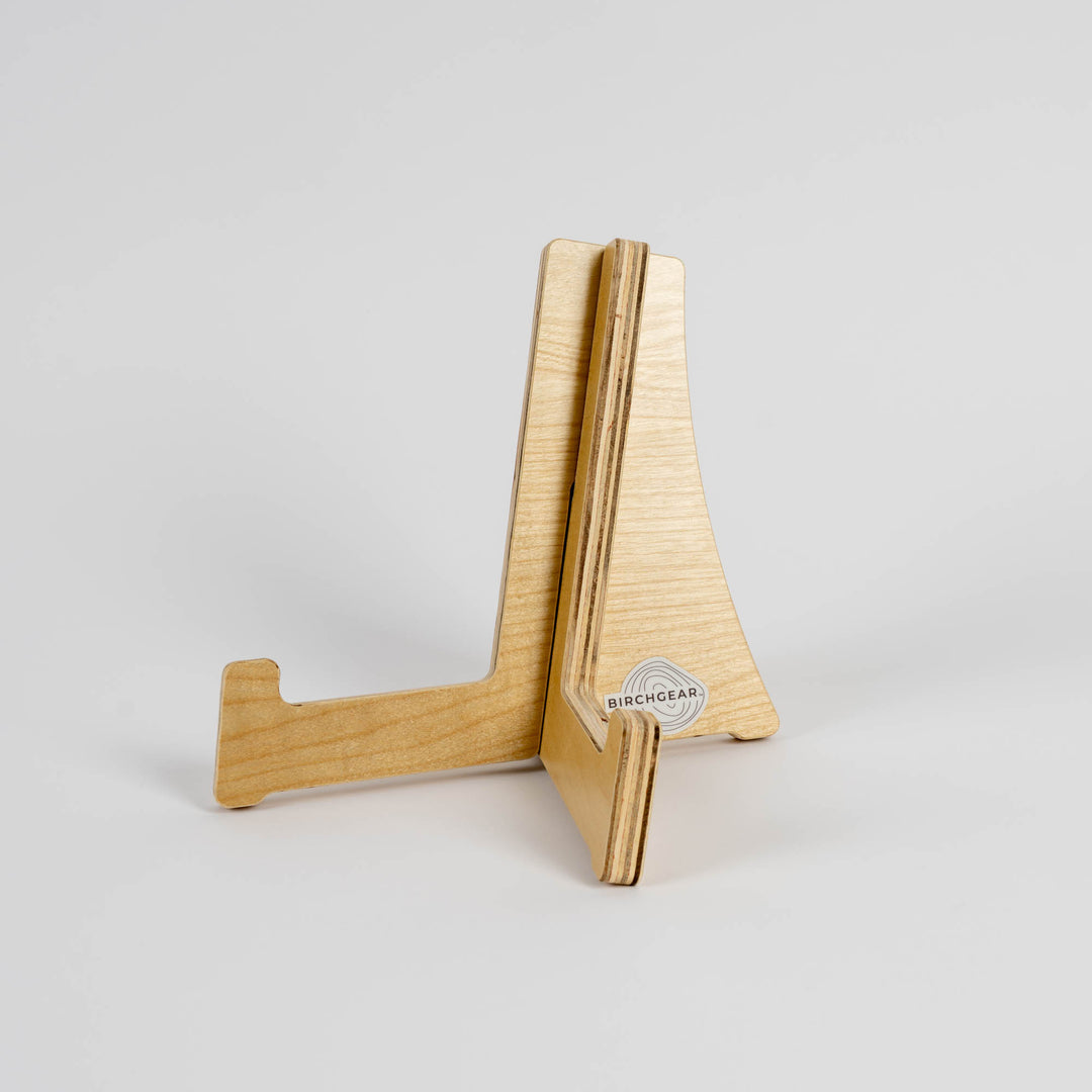 Book stand, iPad stand, small easel. Crafted from premium Birch plywood. Sign holder. POS display.